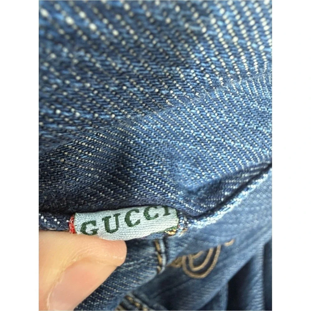 Authentic Gucci Made in Italy Blue Straight Leg Jeans Men's EU 42 Designer Denim